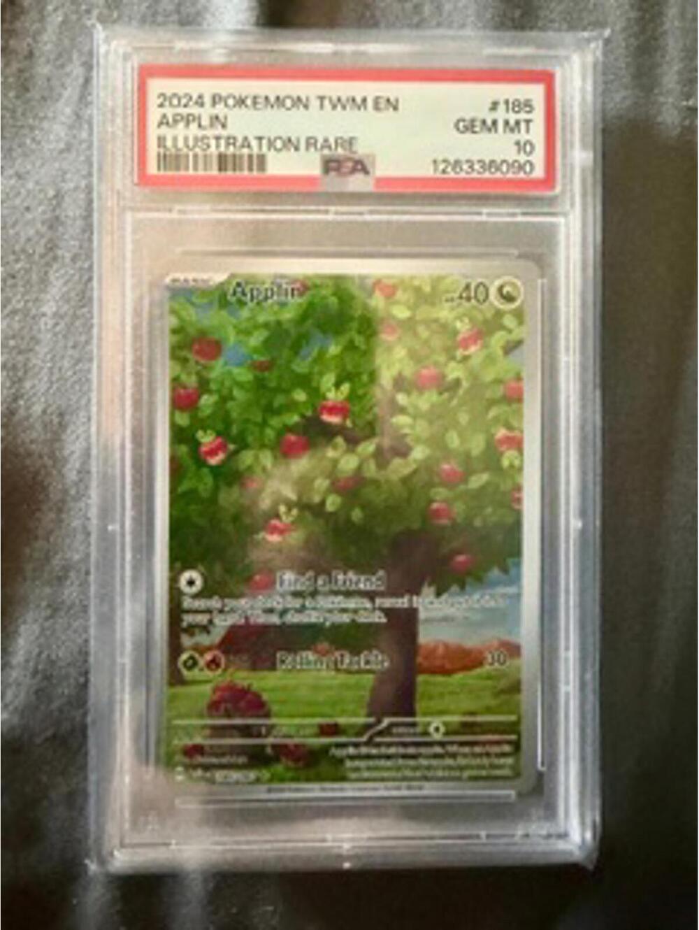 2024 Pokemon TWM EN Applin Illustration Rare Card PSA Gem Mint 10